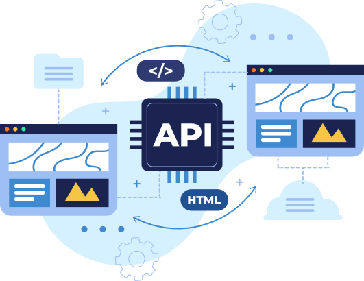 API integration connecting institutional clearing systems