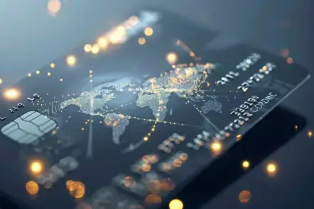 A customer making a cross-border card payment